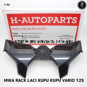 KAP TENGAH RACK RAK LACI DASBOR KUPU KUPU VARIO 125 150 LED ESP HITAM