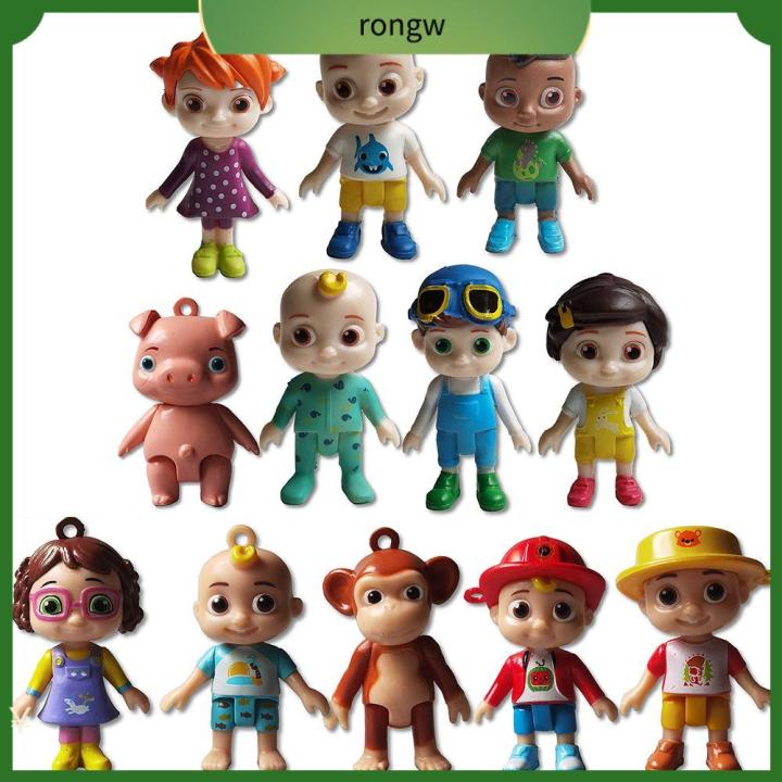 RONGW 12Pcs/Set PVC Baby Kids Gift Action Figure Cocomelon Family Toy ...