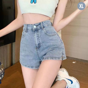 🔥Fran🔥2025 NEW Split Denim Shorts Women Thin High Waist Wide Leg Ins Trendy Loose Hot Pants