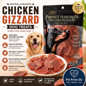 Chicken Gizzard Dog Treats 150g 🐶 | Dried Chicken Organ Snack | High Protein Natural Dog Treats