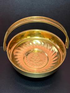 TRADITIONAL HANDCRAFT BRASS FLOWER BASKET FOR POOJA