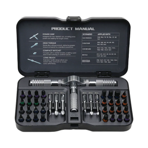 Heavy Duty Professional Ratcheting Screwdriver Kit 40 Tool Alloy Steel Construction Ergonomic Grip Compact Carrying Case
