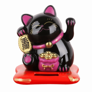 CHUAN Mini Mèo Thần Tài May Mắn Trang Trí Sử dụng năng lượng trời Sự giàu có lộng lẫy Tượng Mèo Thần Tài Bùa may mắn Ngoại hình dễ thương Đồ trang trí hình mèo vẫy tay dành cho Gia đình Văn phòng
