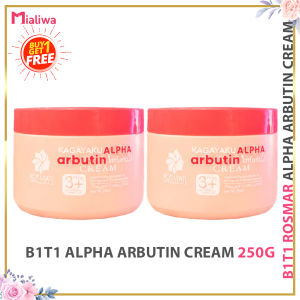 B1T1 Rosmar Kagayaku Alpha Arbutin Cream Pampaputi Whitening Exfoliating Moisturizing Facial Body Moisturizer Skincare Glycerin Squalane Acne Pimples Pore Minimizer Peklat Pekas Melasma Blemishes Wrinkles Dark Spot Glass Skin Hydrating Rejuvenating Cream