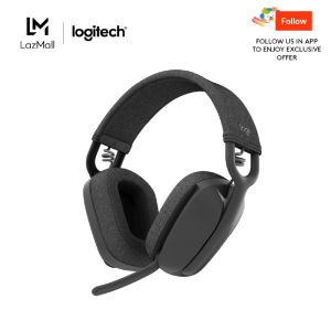 Logitech Zone Vibe 100 Wireless Headphones with Noise-Cancelling Microphone Bluetooth Works with Zoom Google Voice Google Meet Mac/PC