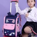 (48 hours delivery)Trolley children's school bag  kindergarten girl bag trolley backpack 6-wheel stair trolley bag for kids boys trolley bag for kids girls  Backpacks Trolley school bag with wheels. 