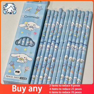 12Pcs/Set Sanrio Pencils Set Cinnamoroll My Melody Kuromi Cute Pencil Set For Kids School Writing