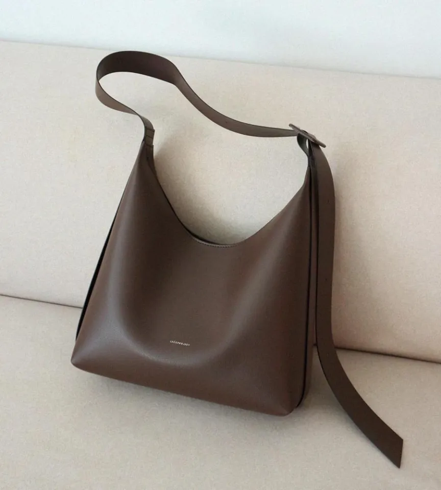 LECC PROJECT LOG HOBO BAG - Artificial Leather D.BROWN
