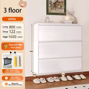 Ultra Thin FlipBucket Shoe Cabinet Wall-Mounted Floating for Entryway Compact Design Shoe Rack