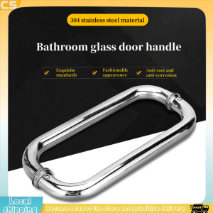 304 stainless steel glass door shower room hand large handle bathroom pull handle o type to install