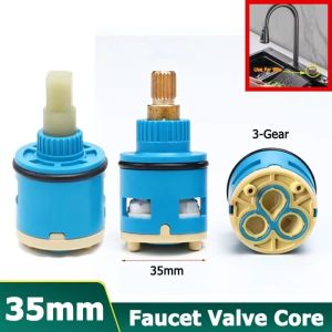 GROCERIY 2 Way Faucet Valve Core Watersaving 35mm Size Replacement Valve Durable Leak Proof Mixed Shower Switch Kitchen Taps