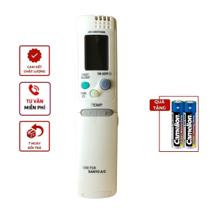 Điều khiển điều hoà Sanyo dài loại tốt - Remote Điều khiển điều hoà Sanyo dài loại tốt  - Đầu bấm Điều khiển điều hoà Sanyo dài loại tốt