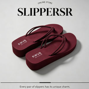 [Free Shipping] Wedge double-strap mid-heel flip-flops 2026 womens flat flip-flops for outdoor wear vacation beach slippers non-slip sandals