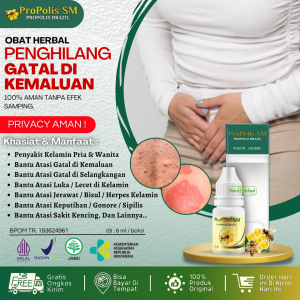 Obat Untuk Atasi Gatal di Kelamin Pria & Wanita 100% Alami Penghilang Gatal - Gatal di Kemaluan Bruntusan di Kelamin Benjolan Kecil di Area Kemaluan Bentol Bentol Berair / Bernanah di Area Kemaluan Obat Gatal Pada Kelamin Pria & Wanita - PROPOLIS SM