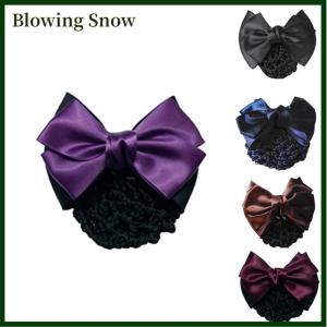 Blowing Bow Barrette Lady Hair Clip Cover Bowknot Bun Snood Women Hair Accessories New