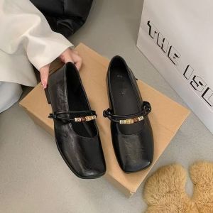 Free Shipping Shallow-Toe Slip-On Flats For Women 2026 Autumn New Collection Fashionable And Versatile Square-Toe Flats