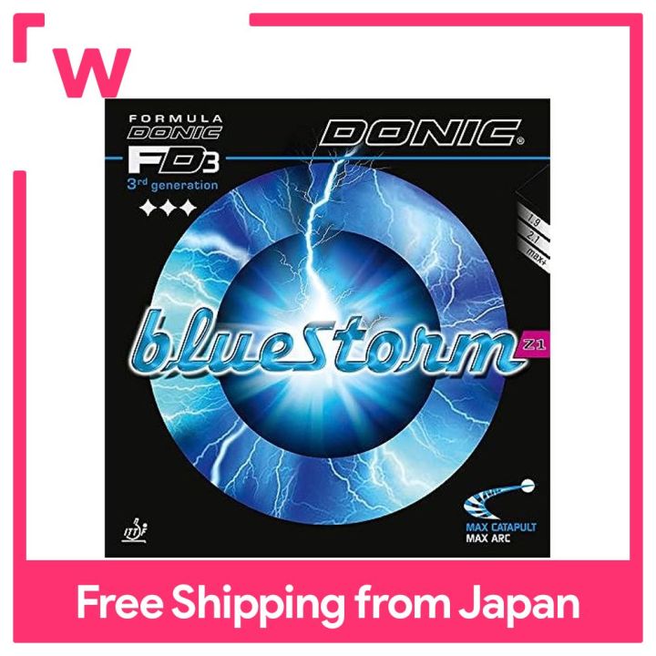 DONIC Table Tennis Back Soft Rubber Blue Storm Z2 AL087 Black (AB) 1.9 ...