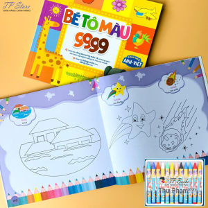 Bộ Sách Tô Màu Song Ngữ Anh Việt Giúp Bé Sáng Tạo với 9999 Hình Ảnh - Đồ Chơi Tô Màu Sáng Tạo Cho Bé từ 2 đến 6 Tuổi