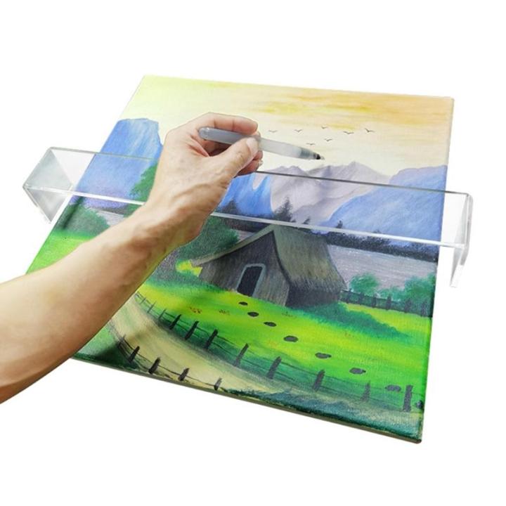 Artist Leaning Bridge Hand Rest Clear Acrylic Wrist Leaning Bridge with ...