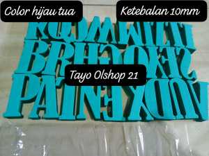 Abjad Spon Ati  Timbul Abjad A-Z Tinggi 5 cm Bahan Eva Huruf Alfabet