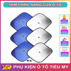 Bộ 6 Tấm Che Chắn Nắng Gắn Cửa Ô Tô Tấm Xốp Tròn Chắn Nắng Có Miếng Nút Hít Cố Định