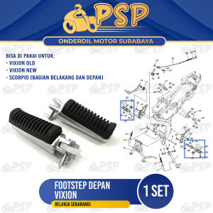 Footstep Depan Vixion - Futstep Postep Barstep Pijakan Kaki Depan Yamaha Vixion New NVA NVL Scorpio