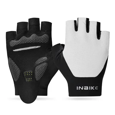 INBIKE găng tay đi xe đạp mùa hè Găng tay xe đạp MTB cho nam giới găng tay đi xe đạp được Đệm gel Hở Ngón Xe đạp đường trường Găng tay xe đạp accessoiries