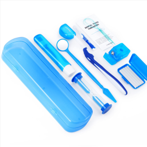 8 Pcs/Set Oral Cleaning Care Orthodontic Dental Care Kit Set Clean Tool Braces Toothbrush Foldable Oral Health Tooth Portable Travel Dental Pick Tool Set For Braces Interdental Brush Ortho Wax Floss Oral Mirror Included (Blue/Violet/Green)