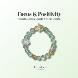 LumiGem Clarity Flow Crystal Bracelet – Green Fluorite Lemon Quartz Clear Quartz Pearl