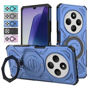 Funda For Xiaomi Poco C75 Shockproof Armor Phone Case for Pocco Poko Little C75 C 75 PocoC75 Car Magnetic Ring Holder Back Cover