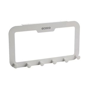 TRYANY ดีไซน์แบบหกข้อต่อ ตะขอประตู ไม่ต้องเจาะ ประหยัดพื้นที่ ประตูหลังตะขอ สร้างสรรค์ ตะขอเรือ ที่แขวนเหนือประตู สำหรับการจัดเก็บเสื้อผ้า