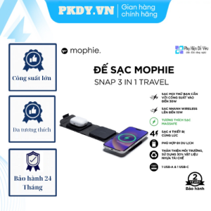 Đế sạc mophie Snap+ multi-device travel [Sản phẩm chính hãng - Bảo hành 2 năm]
