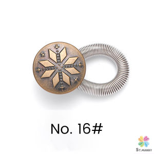 MD 3 ชิ้น/แพ็ค ปุ่มขยายเอว ปุ่มขยายเอวกางเกง ปุ่มขยายเอวสปริง กางเกง DIY jeans buttons