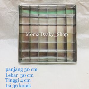 Loyang brownies sekat 30x30x4cm isi 36 kotak/Loyang bronis/Loyang brownies/cetakan brownies/cetakan kue/loyang kue/bahan alumunium/alat dapur/alat baking/Loyang brownies kukus/Loyang sekat brownies bongkar pasang/Loyang brownies bakar/bisa cod