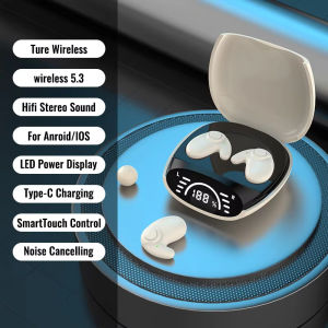 KEBETEME Bluetooth 5.3 AI Translation Earphones Support 135 Language Wireless Headphones Sleep Headsets HiFi Noise Reduction Earbuds