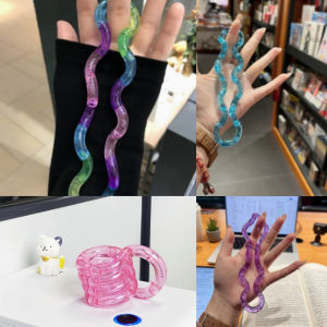 Thermochromic Twist Tangle Fidget Toy for Attention Training Stress Relief Sensory Educational Toy Desktop Decoration