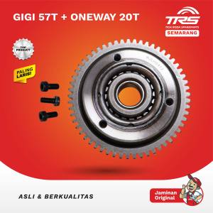 TRS Gigi Starter Stater 57T Oneway One Way 20t Motor Kaisar Nozomi Jialing Spareparts Original TRS
