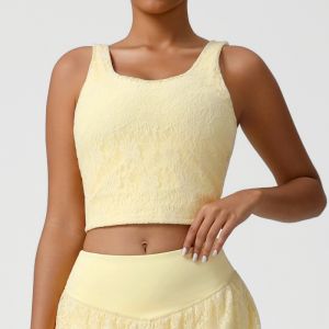 Lace Sleeveless Athletic Top New Style Dance Training Fitness Camisole for Women