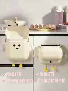youqin Wall-mounted Large Capacity Kitchen Trash Can with Lid