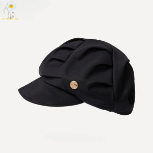 Đám mây lỏng lẻo hàng đầu hình bát giác Mũ beret len pha Mũ cậu bé bán báo phụ nữ đám mây Mũ Lưỡi Trai rộng vành đường phố ngoài trời mùa đông mùa thu Mũ cô gái