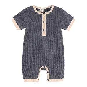 Casual Summer Baby Romper Boy Girl Clothes Solid Color Cotton Soft Short Sleeve Infant Jumpsuit Bodysuit For Newborn Toddler Outfits