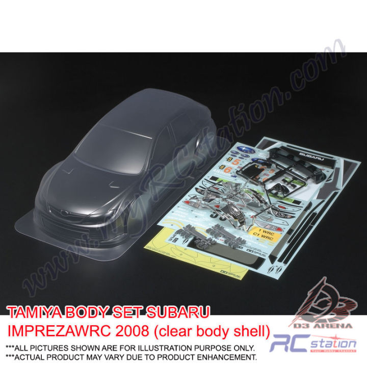 Tamiya Body Shell #51364 - Tamiya RC BODY SET SUBARU IMPREZA Wrc 2008 ...