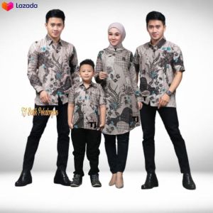 Baju Batik Couple Motif Sekar Jagad Pria Wanita Blus Tunik Kemeja Suami Istri Pasangan Kondangan Terbaru 2022 CP005