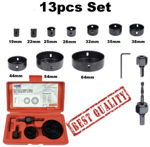 KEPALA MATA BOR HOLESAW HOLE SAW KIT SET GERGAJI BULAT BUNDAR LINGKARAN PEMBOLONG PELUBANG PAPAN KAYU TRIPLEK SPEAKER LAMPU DOWN LIGHT PLAFON GYPSUM GIPSUM GRC PIPA PARALON PLASTIK AKRILIK ACRILIC ACRYLIC HIDROPONIK HYDROPONIK 13 16 PCS LENGKAP TAJAM KUAT