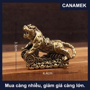 【CANAMEK】 Đồng Cổ Trung Quốc Hổ Thu Nhỏ Bức Tượng Nhỏ Đồ Trang Trí Đồng May Mắn Trang Trí Máy Tính Để Bàn