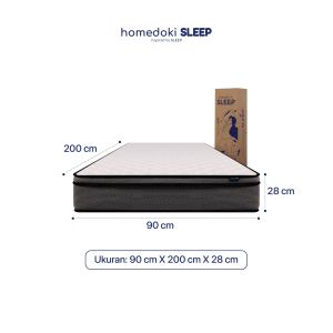 Homedoki PRO28 Series / Kasur Backpain Relief / Memory Foam Mattress / Pocket spring / Tebal 28cm