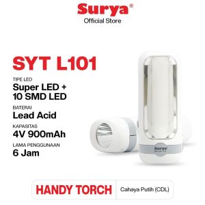 Surya Senter LED Super Terang / Lampu Emergency 2 in 1 - SYT L101