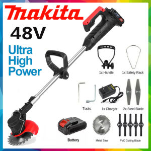 【COD】Cordless Lawn Mower Japan Rechargeable Electric Grass Cutter with Lithium Battery 48V/168V Grass Trimmer String Cutting Machine Adjustable Lawn Mower Kit Set Home Push Lawnmower Multifunction Brush Cutter Line