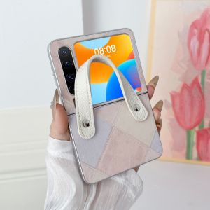 For Huawei Pura X Case Retro PU Leather Skin Handbag Protective Back Cover Case For Huawei pura x PuraX Full Cover Phone Shell