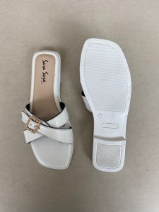 MILLA Sandal Selop Wanita Premium Motif Polos Tinggi 1cm Kulit PU Warna Solid Size 36-40